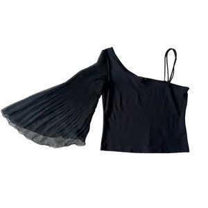 White Moon One Sleeve Top